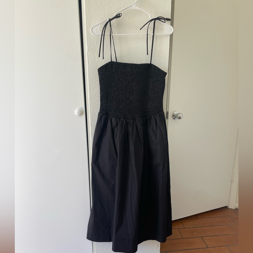 Astr the Label smocked poplin midi dress